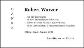 Traueranzeige Robert Wurzer