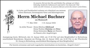 Traueranzeige Michael Buchner