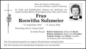 Traueranzeige Roswitha Sulzmeier