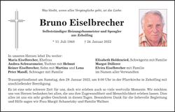 Traueranzeige Bruno Eiselbrecher