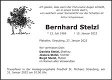 Traueranzeige Bernhard Stelzl