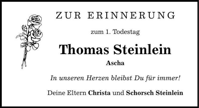 Traueranzeige Thomas Steinlein