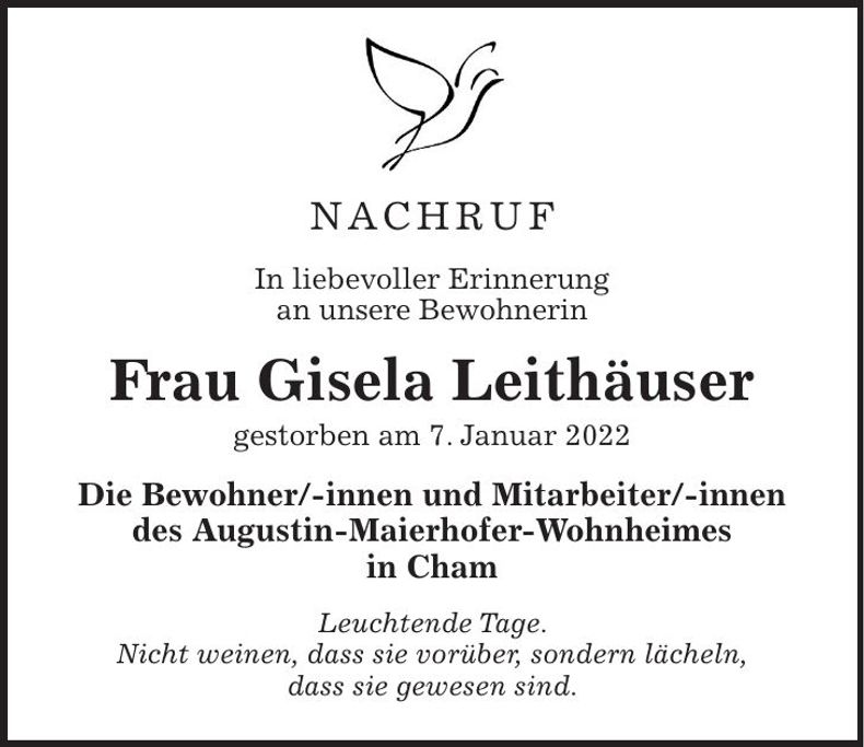 Traueranzeige Gisela Leithäuser