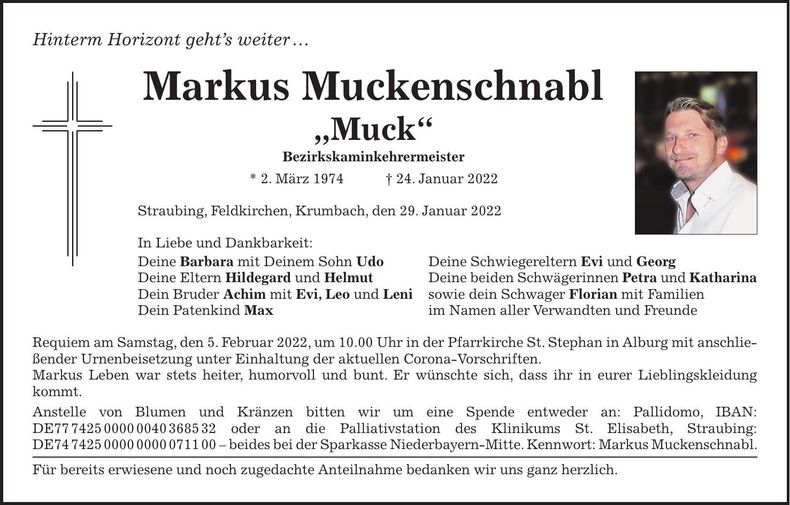 Traueranzeige Markus Muckenschnabl