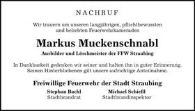 Traueranzeige Markus Muckenschnabl