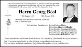 Traueranzeige Georg Bösl