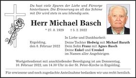 Traueranzeige Michael Basch