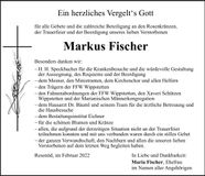 Traueranzeige Markus Fischer
