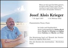 Traueranzeige Josef Alois Krieger