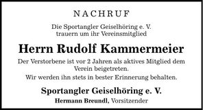 Traueranzeige Hans Bachmeier