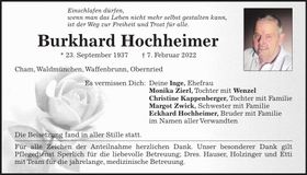 Traueranzeige Burkhard Hochheimer