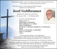 Traueranzeige Josef Goldbrunner