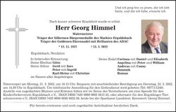 Traueranzeige Georg Himmel