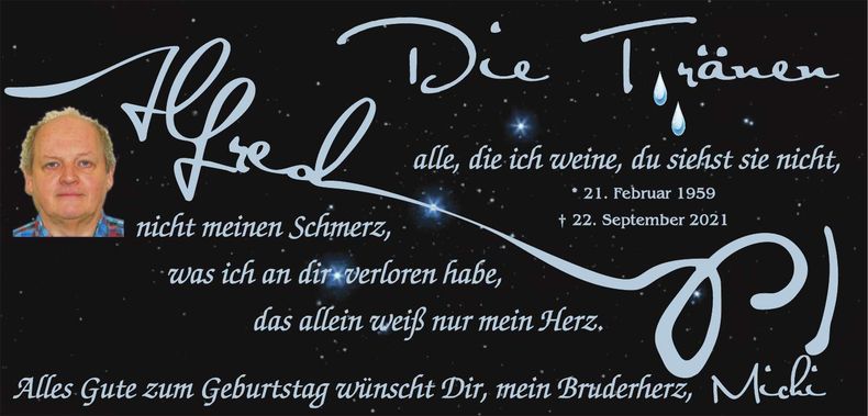 Traueranzeige Alfred Steuer