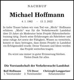 Traueranzeige Michael Hoffmann