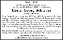 Traueranzeige Georg Niedermeier