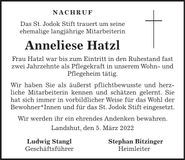 Traueranzeige Irmi Schorch