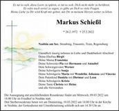 Traueranzeige Markus Schießl