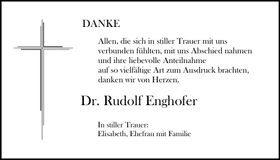 Traueranzeige Rudolf Dr. Enghofer