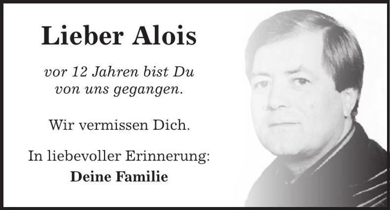Traueranzeige Alois Macher