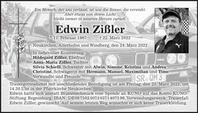 Traueranzeige Edwin Zißler
