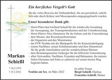 Traueranzeige Markus Schießl