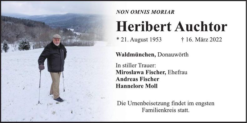 Traueranzeige Heribert Auchtor