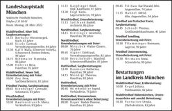 Traueranzeige Abendzeitung Bestattungskalender