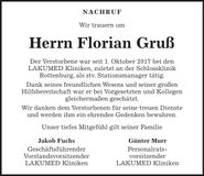 Traueranzeige Karla von Höfeling