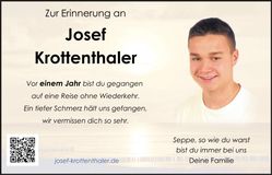 Traueranzeige Josef Krottenthaler