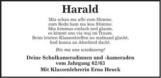 Traueranzeige Harald Lettner
