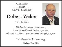 Traueranzeige Robert Weber
