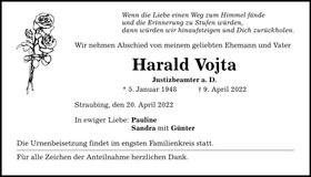 Traueranzeige Harald Vojta