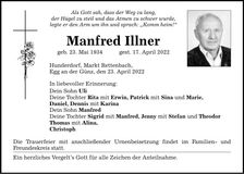 Traueranzeige Manfred Illner