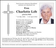 Traueranzeige Charlotte Löb