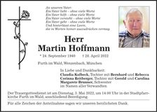 Traueranzeige Martin Hofmann