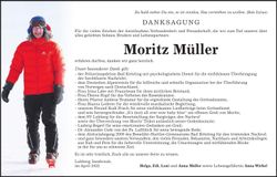 Traueranzeige Moritz Müller