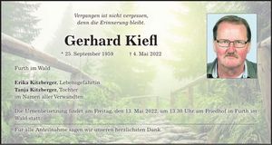 Traueranzeige Gerhard Kiefl