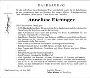 Traueranzeige Anneliese Eichinger