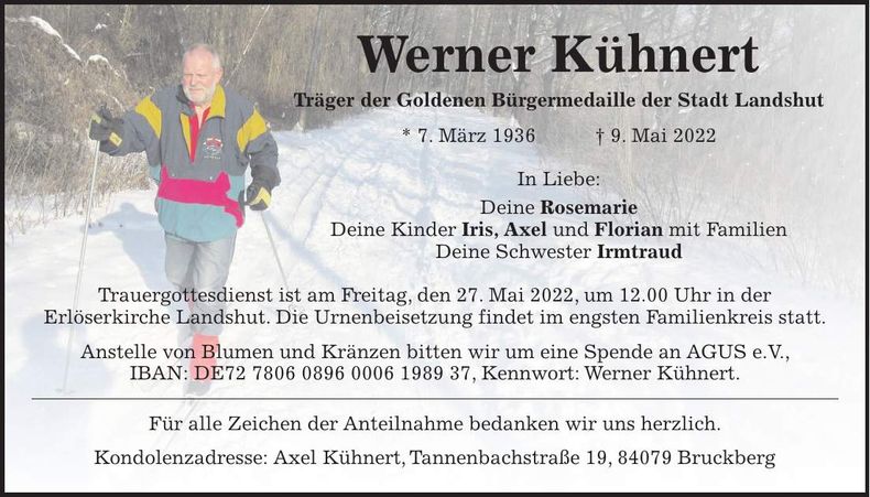 Traueranzeige Werner Kühnert
