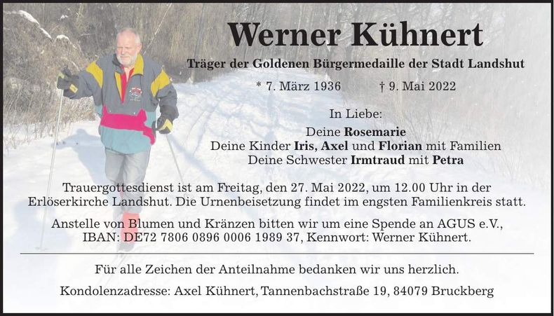 Traueranzeige Werner Kühnert