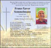 Traueranzeige Franz-Xaver Semmelmann