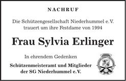 Traueranzeige Niederhummel e. V. Schützengesellschaft