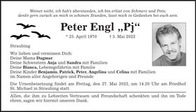 Traueranzeige Peter Engl