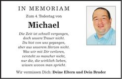 Traueranzeige Michael Hackl