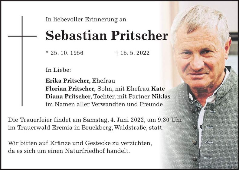 Traueranzeige Sebastian Pritscher