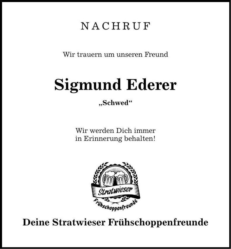 Traueranzeige Johann Bräu