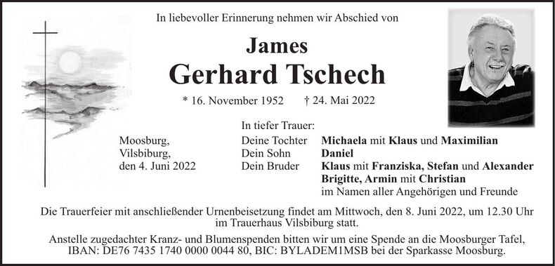 Traueranzeige Gerhard Tschech