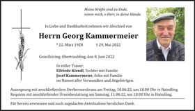 Traueranzeige Georg Kammermeier