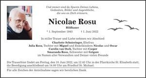 Traueranzeige Nicolae Rosu